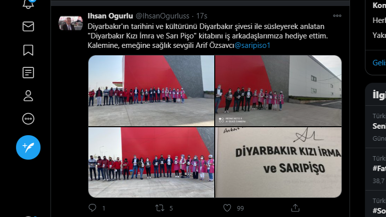 Jiber Calisanlarina Diyarbakir Kizi Irma Ve Saripiso Kitabi Hediye Etti Tiraj Haber